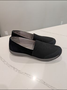 Dansko Harriet Shoes Black Womens Stretch Suede Slip on Comfort Sz 9.5 10 EU 40